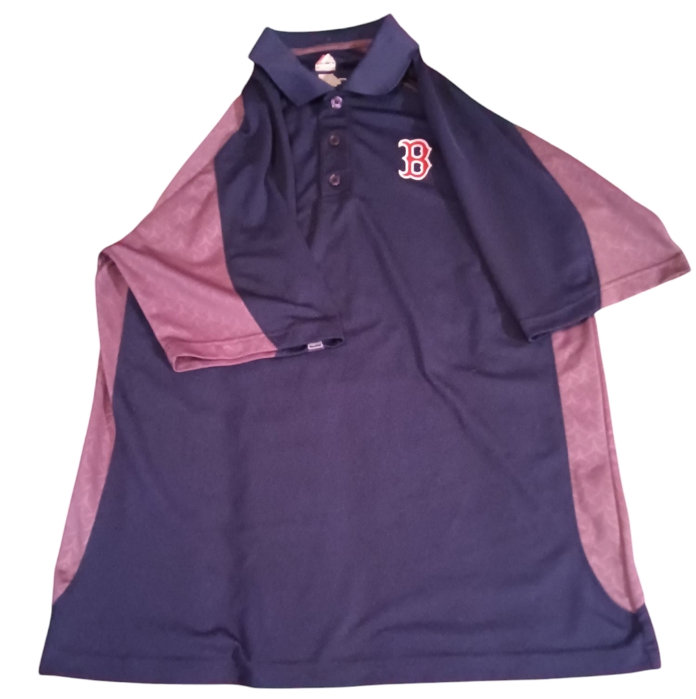 Majestic Mens Boston Red Sox  Polo Shirt